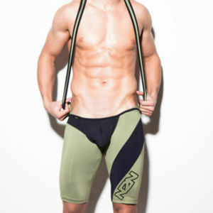 N2N Bodywear Men's Olive R16 Commander Singlet NEW